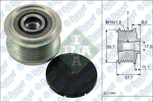 INA 535012810 Alternator Kasnagi Ford Transit V347 2.2tdci 2.4tdci Land Rover Defender 2.4td4 4×4 2007->